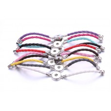 sublimation button rope bracelet leather bracelet