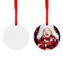 76.2*76.2mm 3inches  sublimation christmas round aluminum ornaments ornament