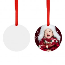 76.2*76.2mm 3inches  sublimation christmas round aluminum ornaments ornament