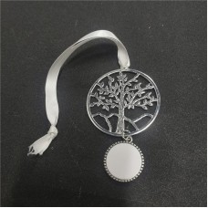 sublimation christmas metal life tree ornaments 