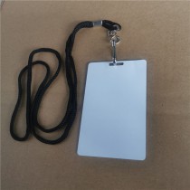 sublimation aluminum work badge with black lanyard  and  luggage tag