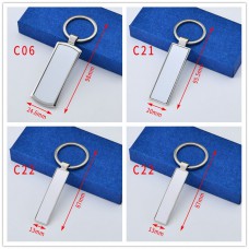 sublimation blank rectangle metal keychains