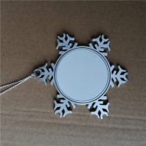 two sided printing-sublimation metal snowflake christmas ornament