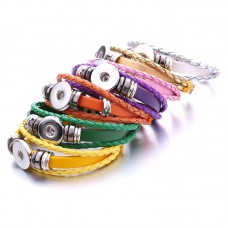 sublimation pu leather  button bracelet bracelets hot style