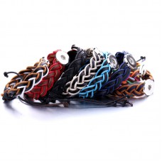 sublimation button rope bracelet leather bracelet