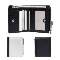  new style sublimation blank black men wallet with coin purse