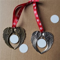 two sided printing-sublimation christmas angel wings ornaments