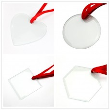 89MM- sublimation christmas glass ornaments