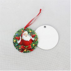 70*70mm sublimation christmas  round mdf ornaments ornament