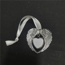 sublimation christmas angel wings ornaments with urn charms