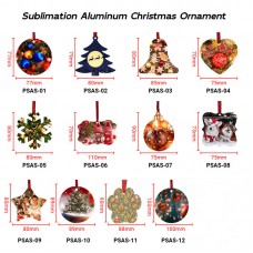 sublimation christmas aluminum ornaments