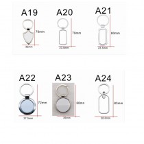 sublimation blank metal keychains  A19 TO A24