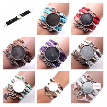  silver sublimation rope bracelets knitted bracelet